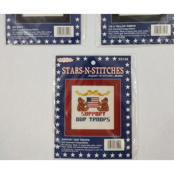 3 counted cross stitch kits - Stars-n-Stitches by Bucilla Gallery of Stitches - Picture 8 of 9